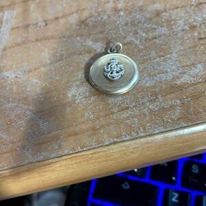 VINTAGE USN ROUND LOCKET GOLD FILLED OVER SILVER 1968-1972